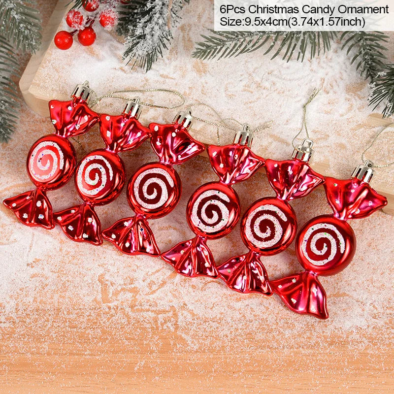 6pcs of Christmas Candy Ornament 