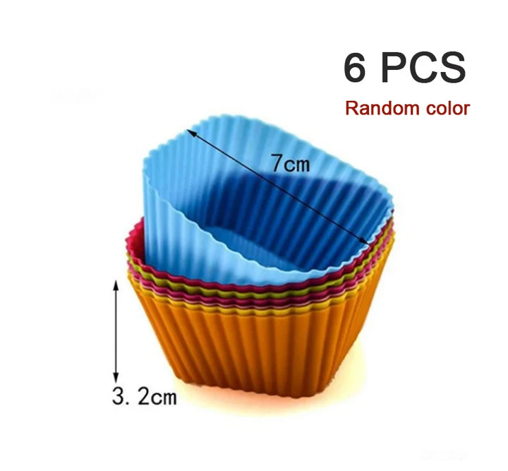6pec in random color Cake Molds