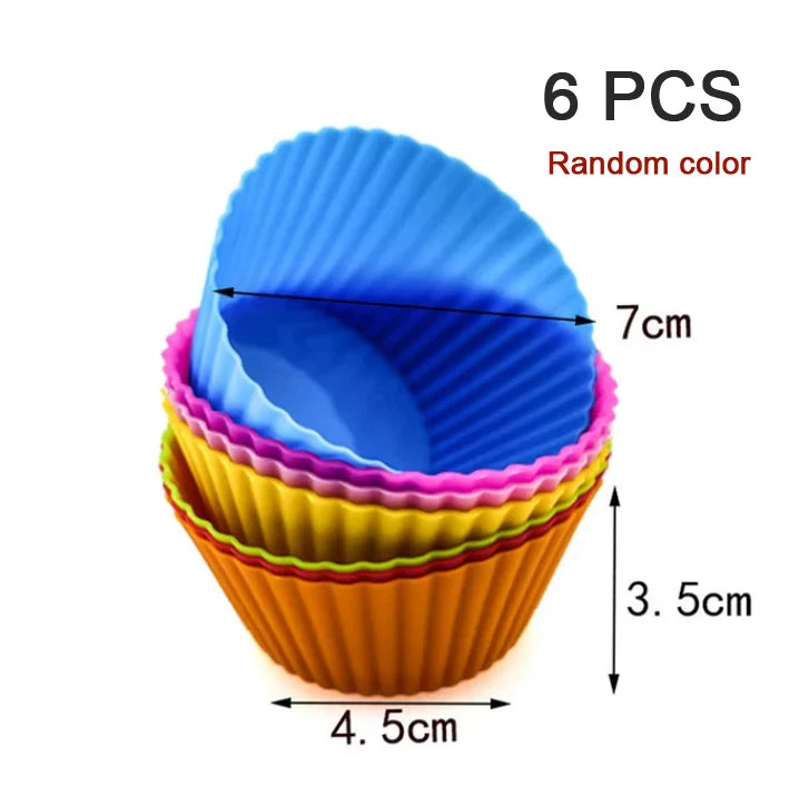 6pec in round shape Cake Molds