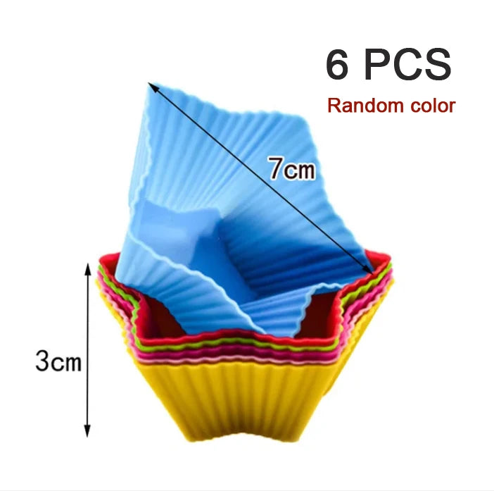 6pec in star shape Cake Molds