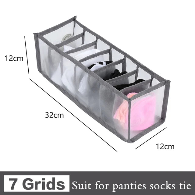 7-grid foldable breathable storage organizer