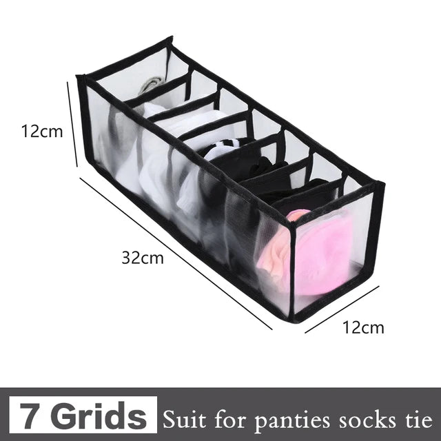 7-grid wardrobe organizer mesh box