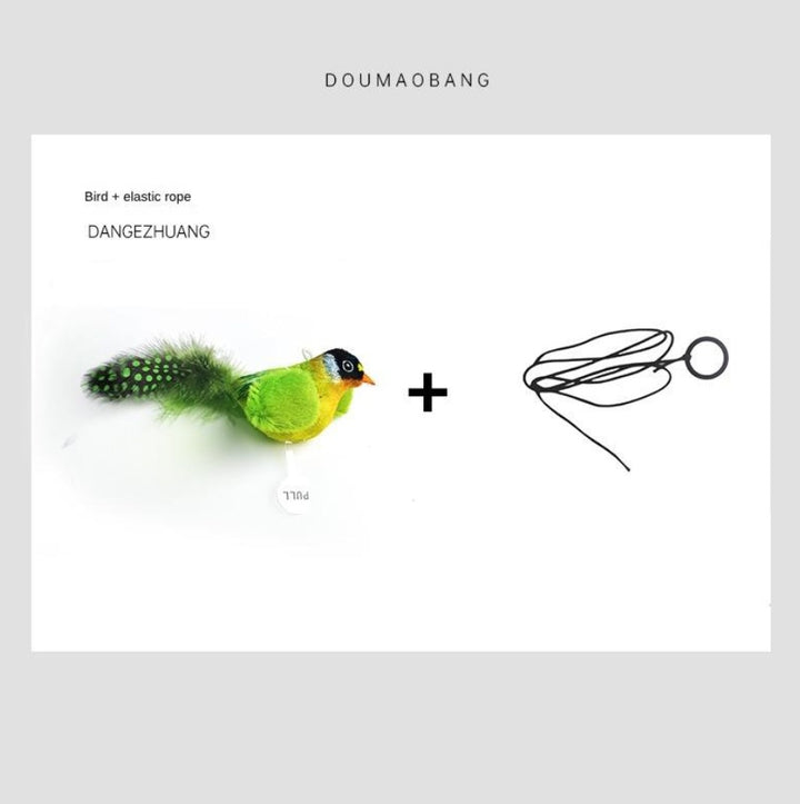 Green Parrot Cat Teaser Toy