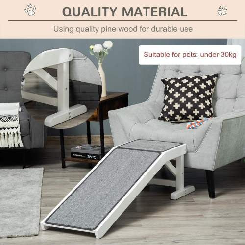 Ramp For Dog Bed, Pet Ramp For Dog With Non-slip Carpet And Top