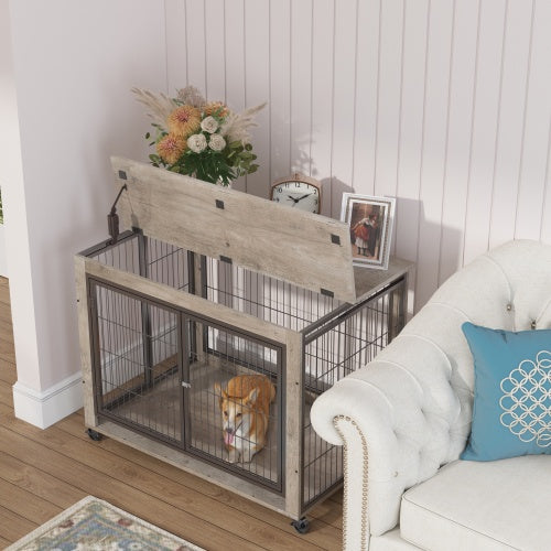 Dog Cage With Side Table