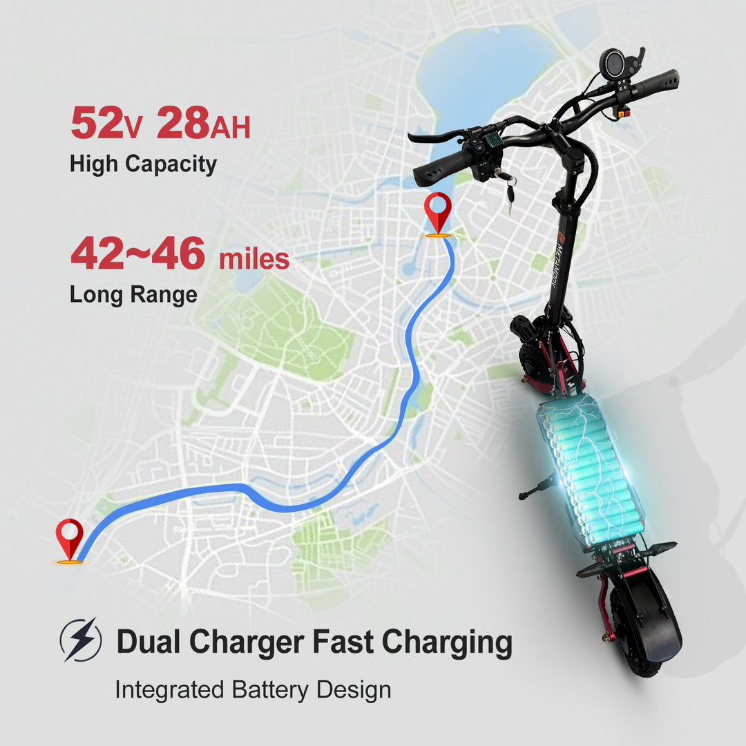 Adult Electric Scooter (2x1200W/ 75KM Range/ 70KMPH Top Speed)- ZO01 Pro Metamoov