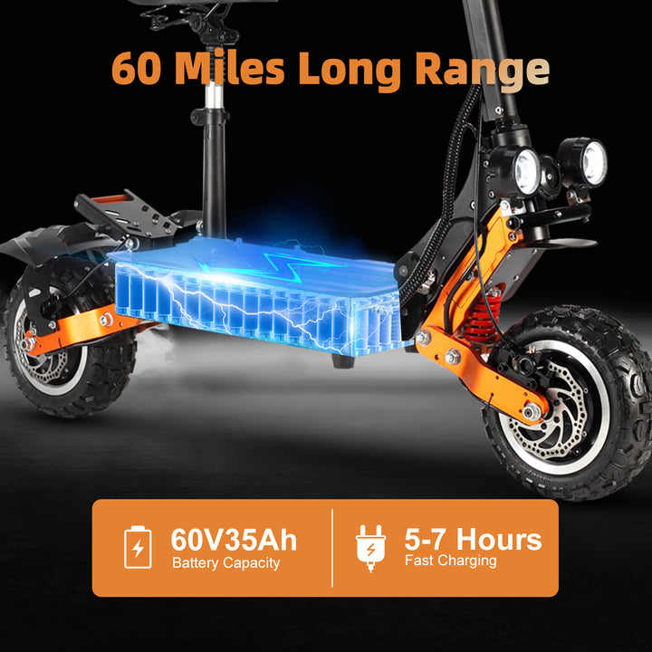 Adult Electric Scooter (2x2800W/ 100KM Range/ 85KMPH Top Speed)- ZO01 Plus