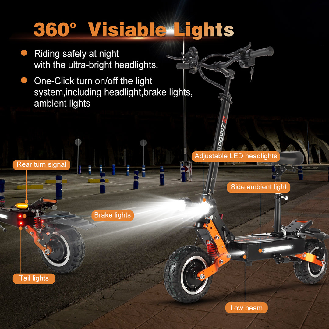 Adult Electric Scooter (2x2800W/ 100KM Range/ 85KMPH Top Speed)- ZO01 Plus