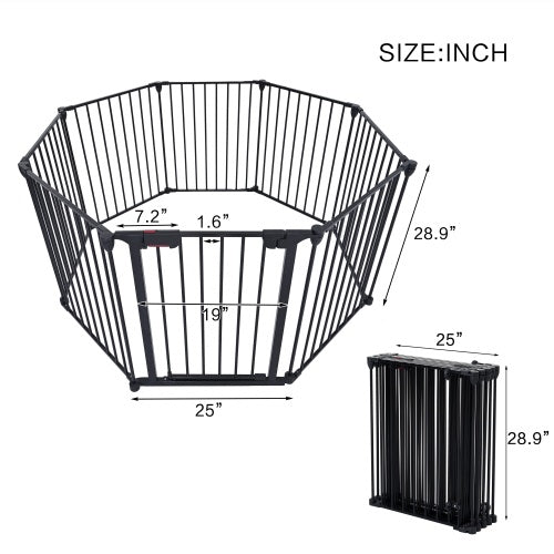 8 panel safety gate for living space