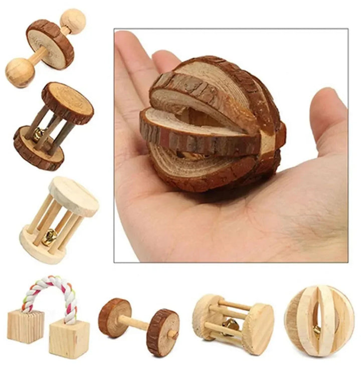 8 pcs Bell Chew Toy for Hamsters product real shot 