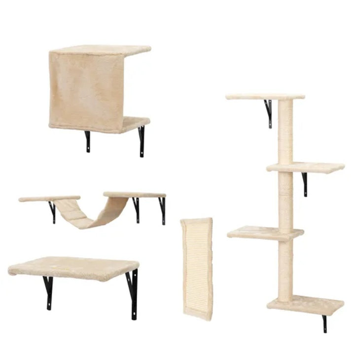 Multi-Level Cat Activity Shelves