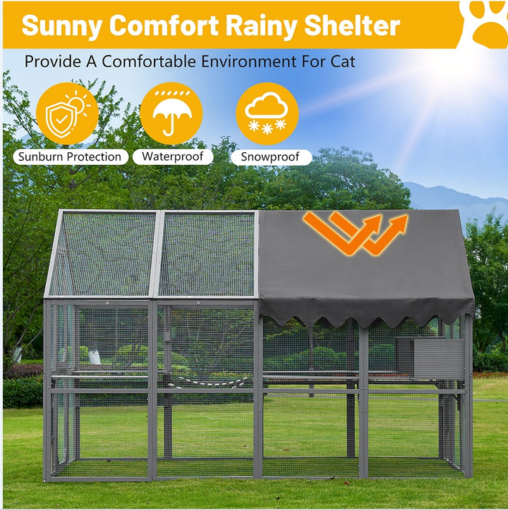 Waterproof Grey Cat Shelter