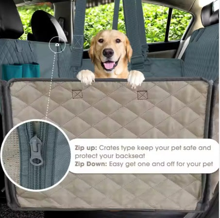 Dog Car Seat Cover Zipper Design