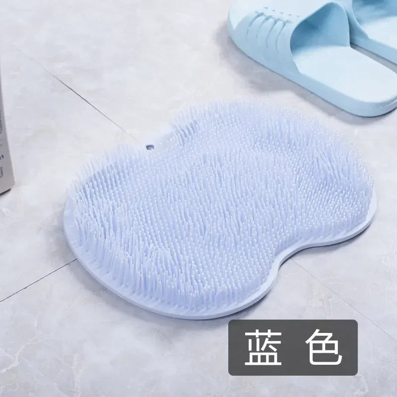 A Blue Color Shower Mat For Foot Massage And Comfort 