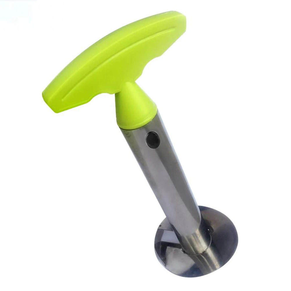 A Green Colour Stainless Steel Pineapple Cutter Gadgets