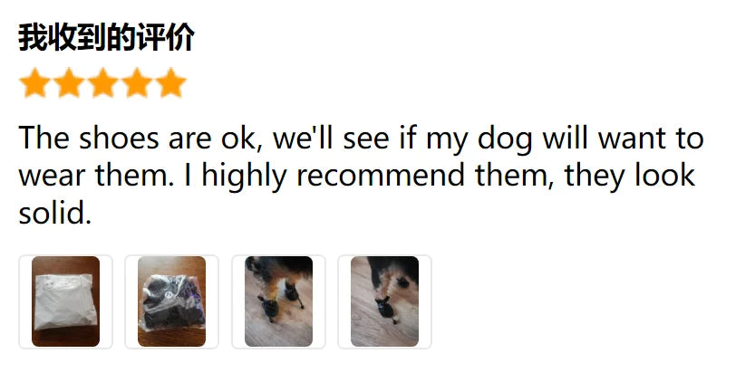 A customer Review on Dog Shoes 