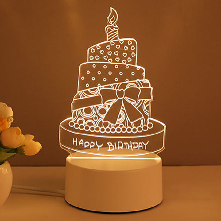 Acrylic LED 3D home lamp
