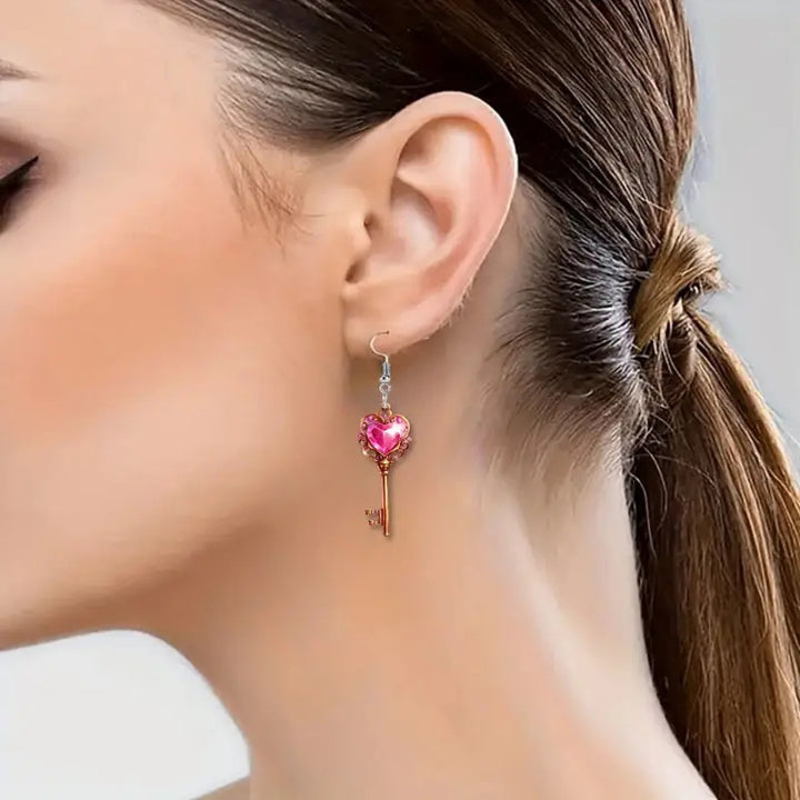 Acrylic Love Lock Earrings