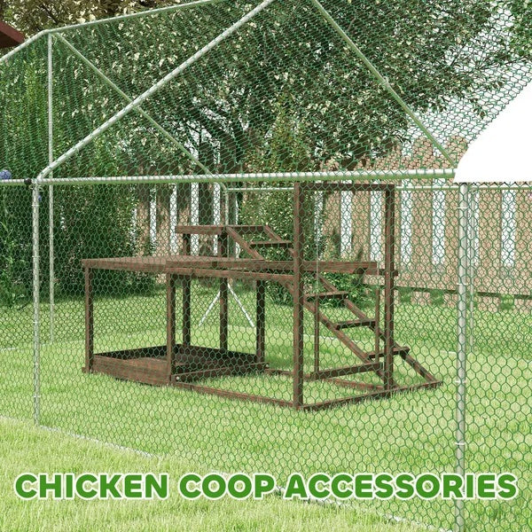 Activity playground for backyard chickens