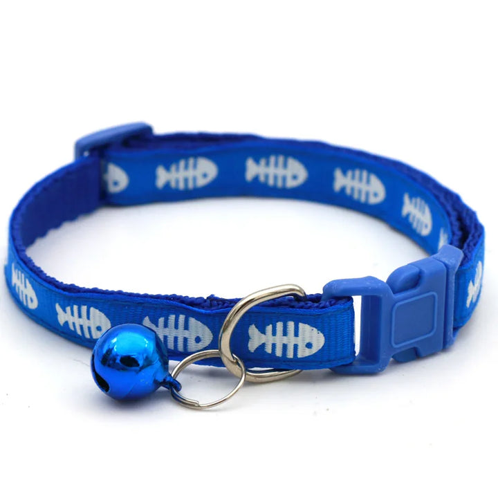 Adjustable Cartoon Fish Bone Cat in blue color 