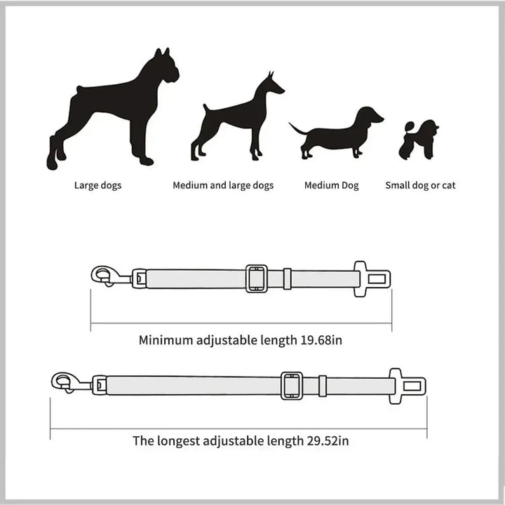 Adjustable Length Belt For Dogs 