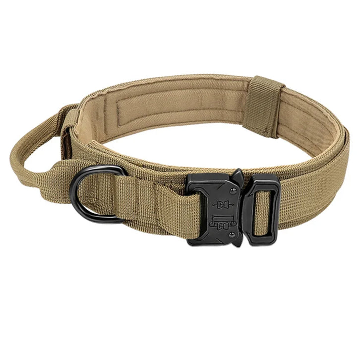 Adjustable Military Dog Collar with Leash Rope
