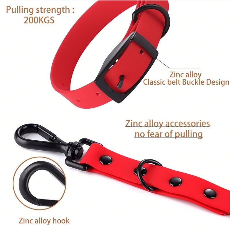 Adjustable Pet Silicone Collar Set