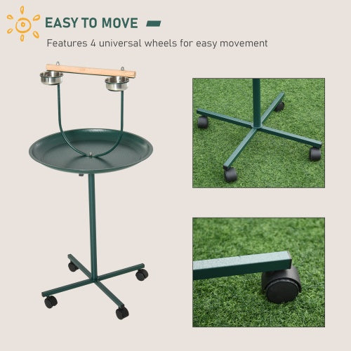 Adjustable T-bracket bird stand for play and exercise