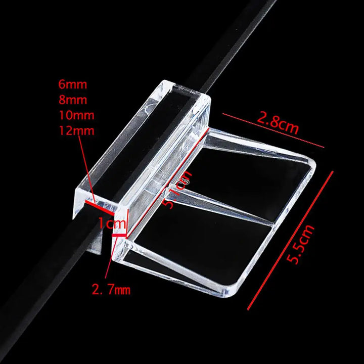 Adjustable aquarium glass cover bracket