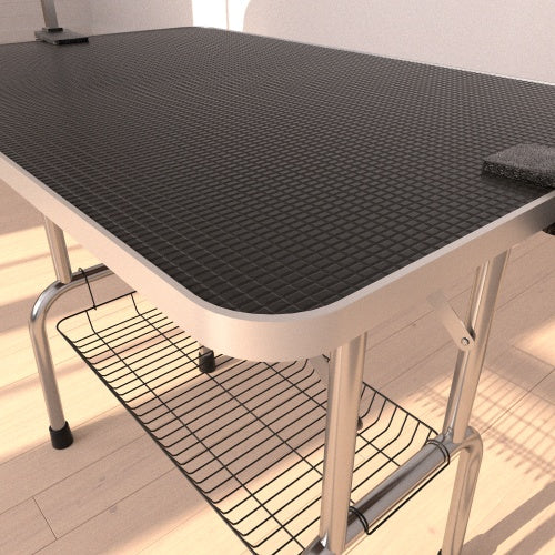 Adjustable grooming arm and clamps