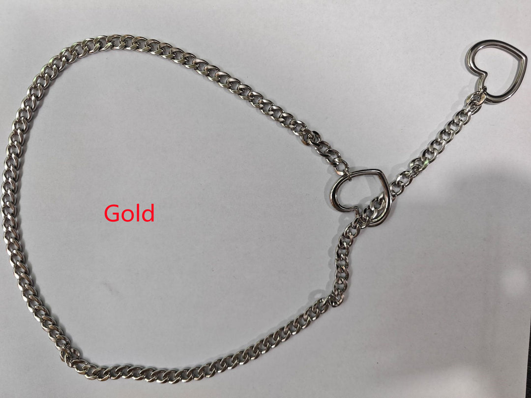 Adjustable heart Cuban pendant necklace