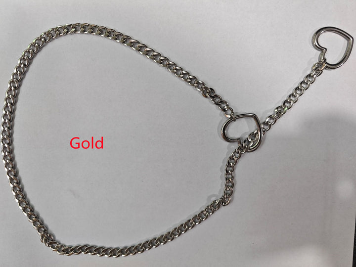 Adjustable heart Cuban pendant necklace