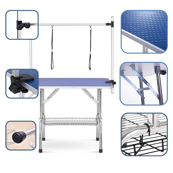 Adjustable height pet grooming table