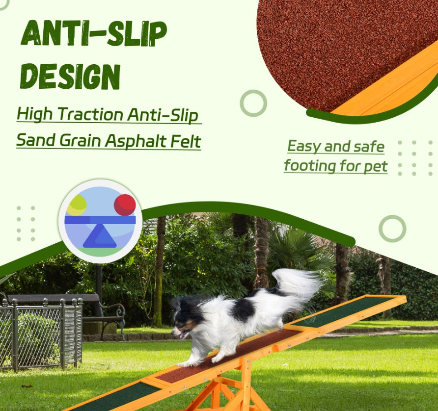 Agility seesaw for dogs 71 inches long