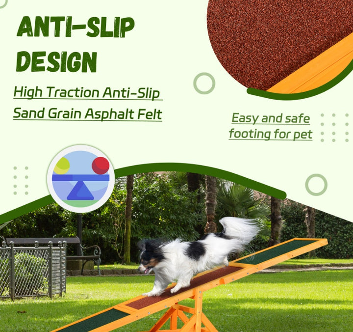 Agility seesaw for dogs 71 inches long