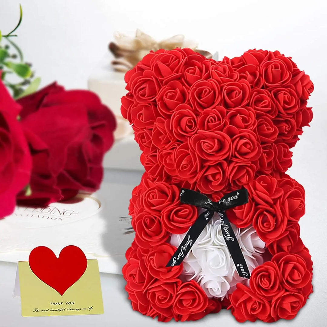 Anniversary gift eternal rose teddy bear