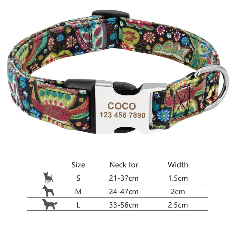 Anti-Lost Custom Name Dog Collar