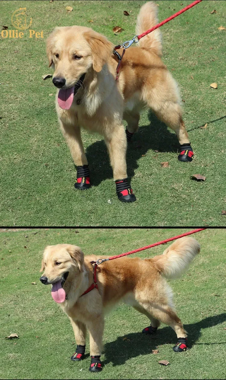 Anti-Slip Dog Boots With Reflective Material