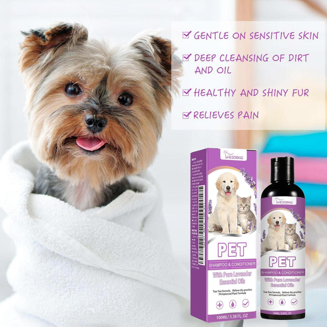 Anti-tangle pet shampoo gel