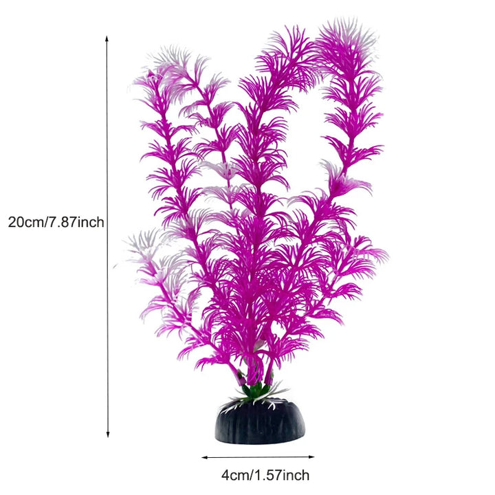  Aquarium Accessories Artificial Plant in pink 