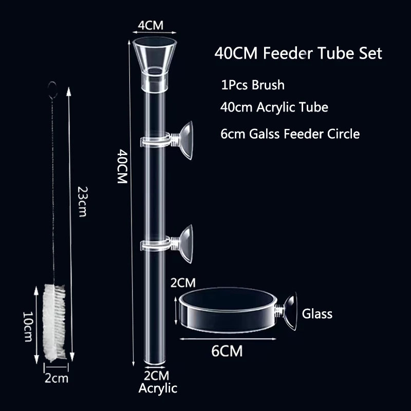 Aquarium feeder with snail food dish.