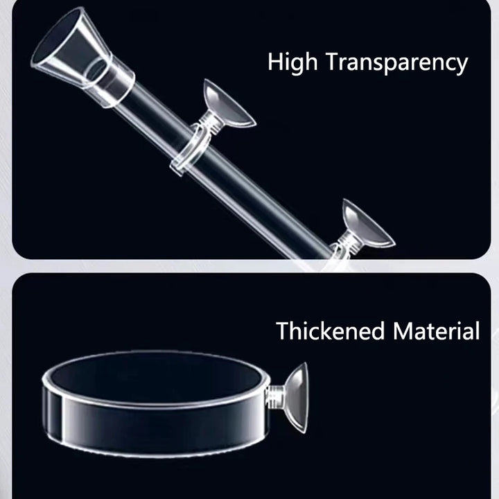 Aquarium feeding set with acrylic feeder tube.