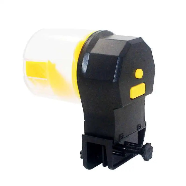 Aquarium fish feeder with programmable feeding schedule.