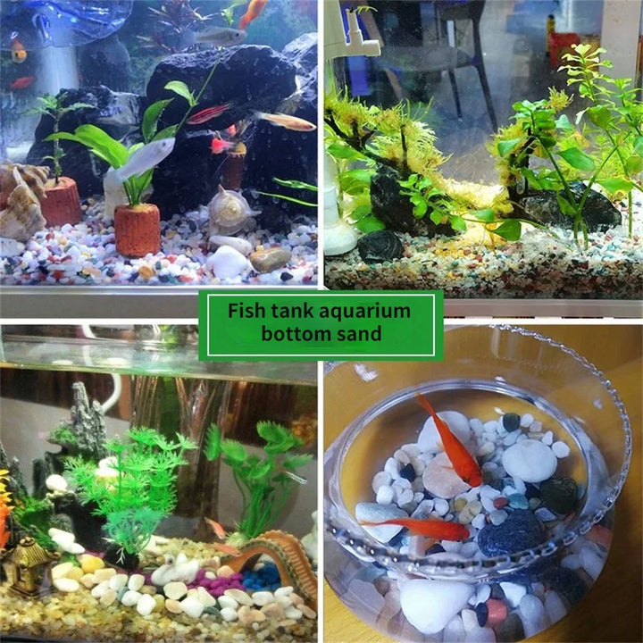 Aquarium gravel for bottom sand decoration.