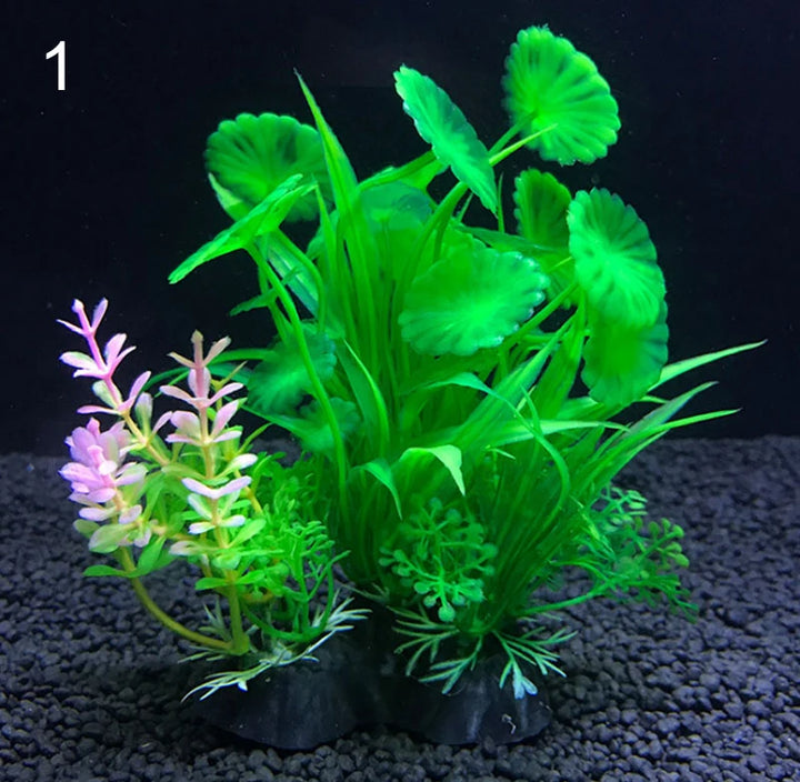 Aquarium plastic plant decoration