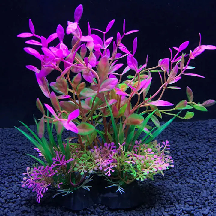 Aquatic plant ornament for aquarium