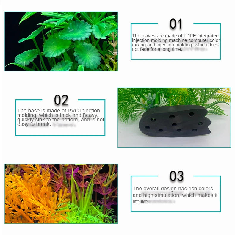 Artificial Aquarium Plants Set details