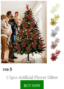 Artificial Flower Glitter for Christmas