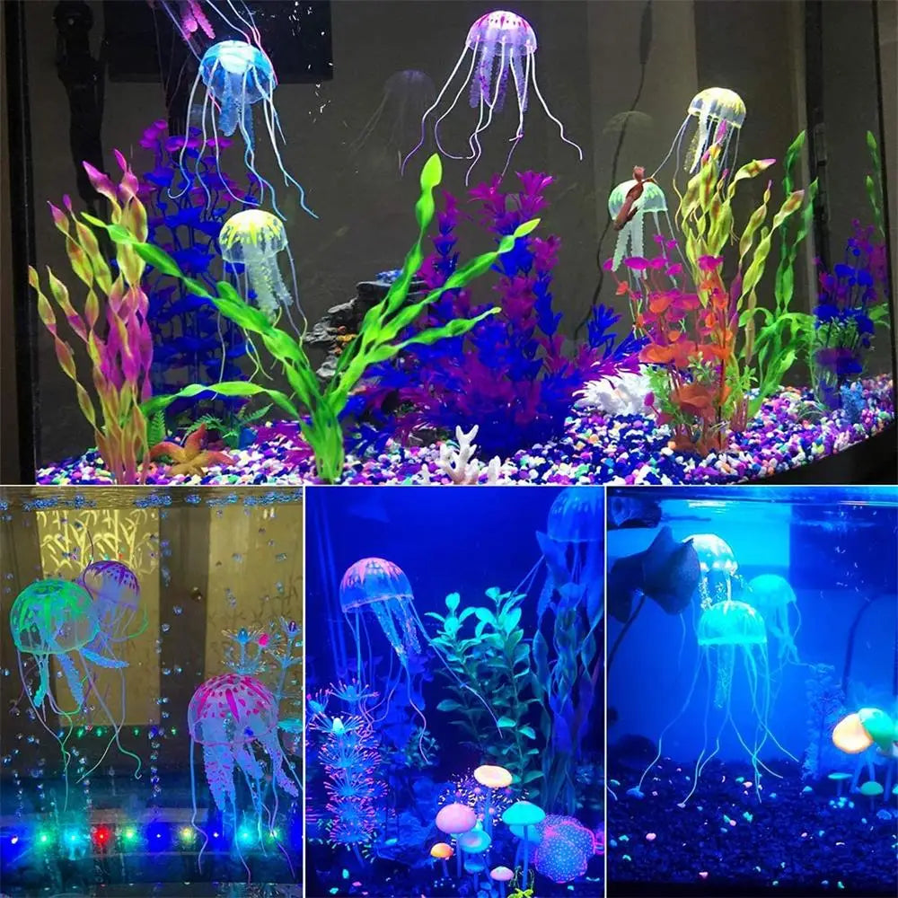 Artificial glowing plant for aquarium landscape