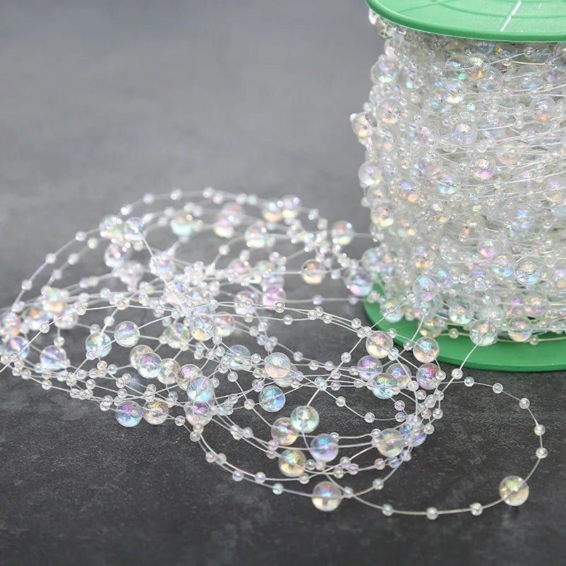 Artificial plastic beads for festive occasions